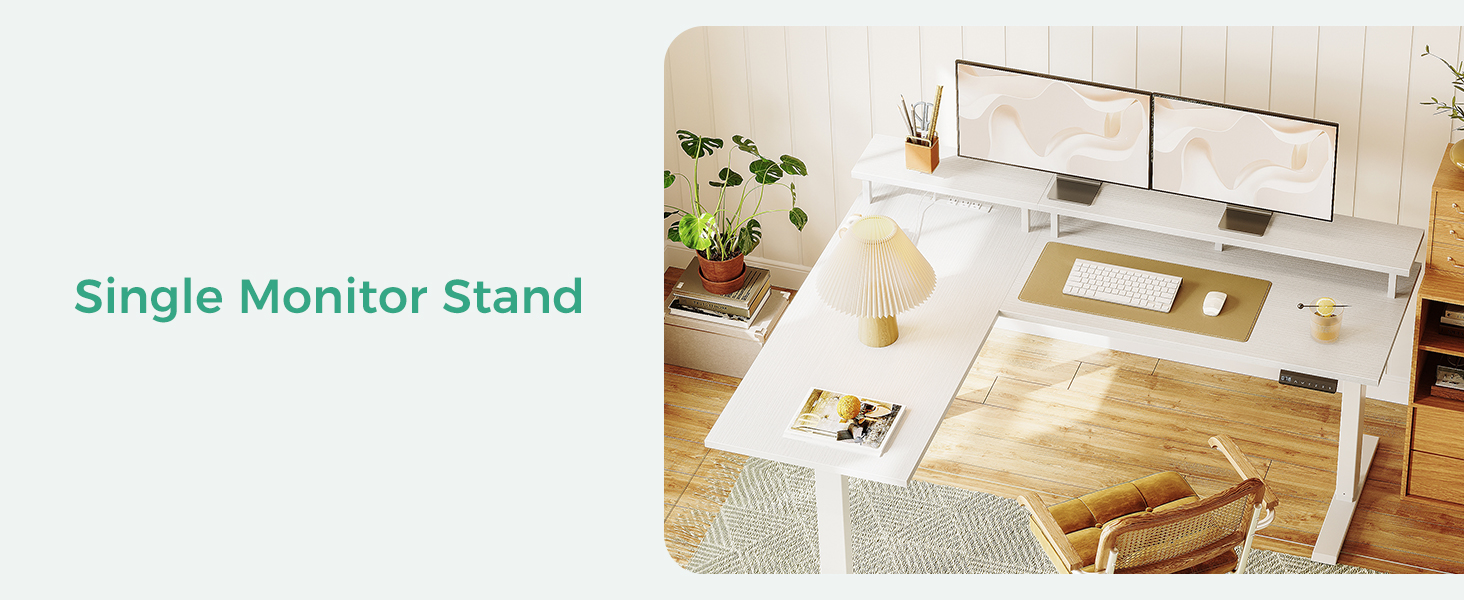 L shaped standing desk