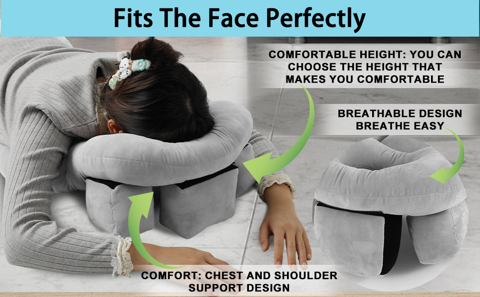 Face Down Pillow for Sleeping Height Adjustable Face Down Pillow for