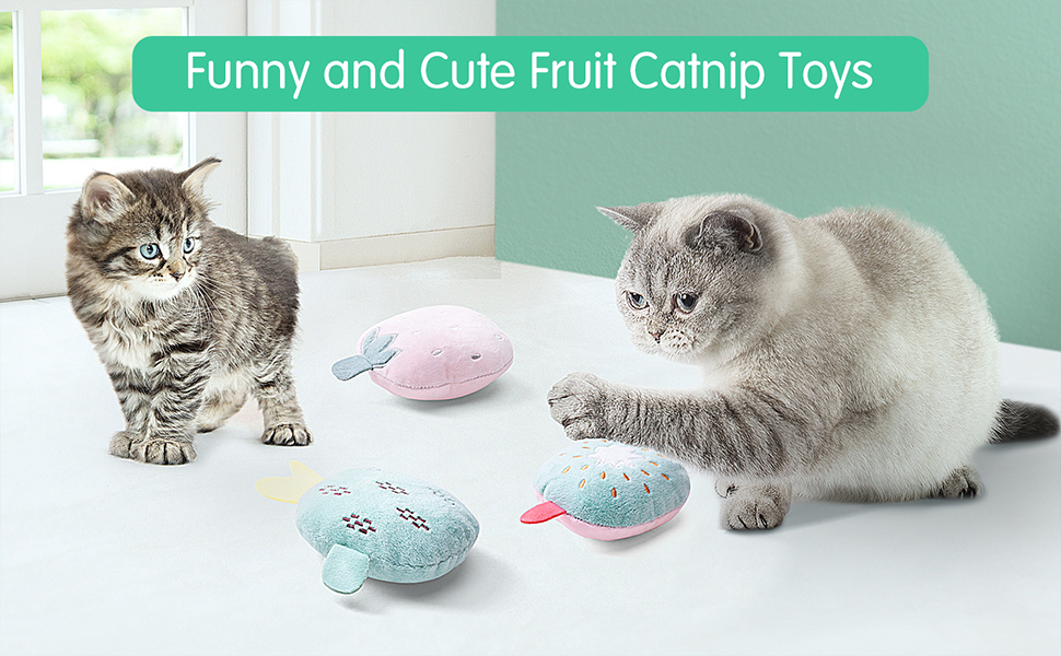 Feeko 6Pcs Catnip Toys, Cat Toys for Indoor Cats, Rattle