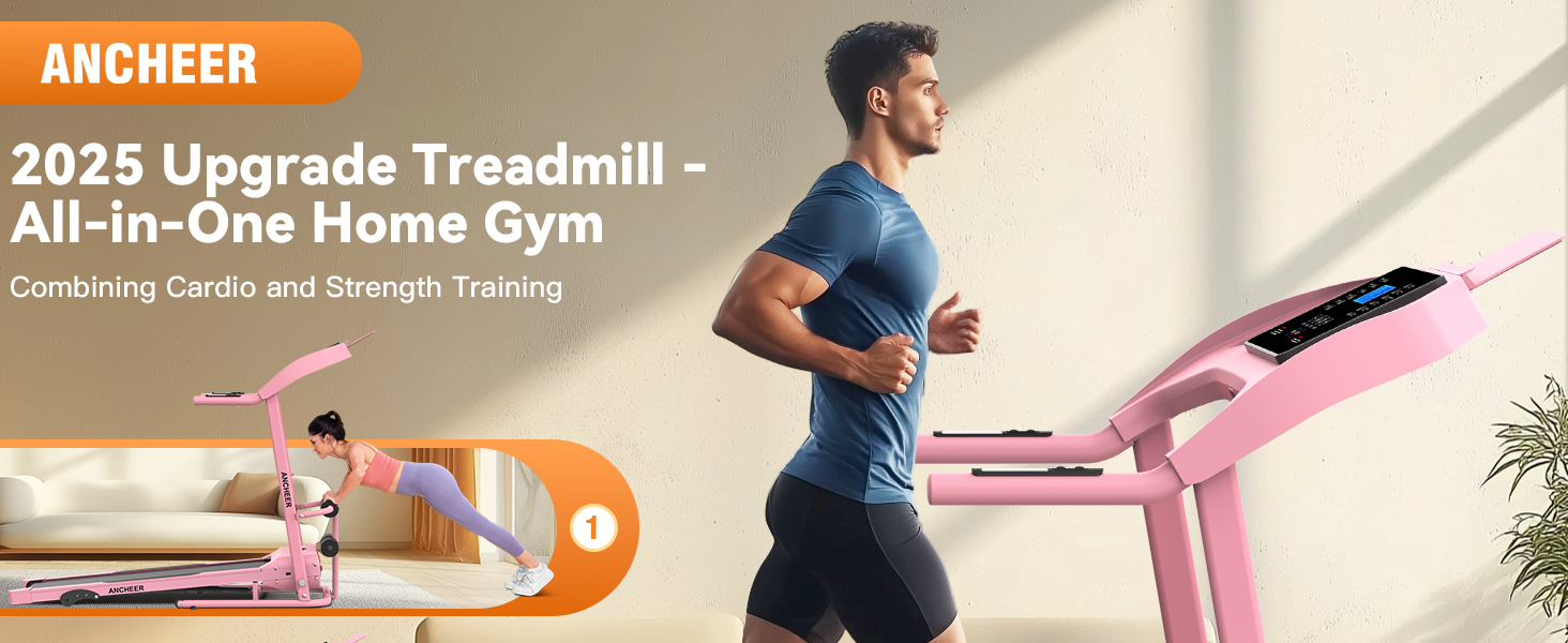 Treadmill with Sit Up Bench