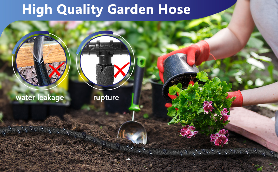 3 Pack Soaker Hose 10 FT for Garden Bed, 1/2’’ Diameter Short Soaker Hoses 10 FT for