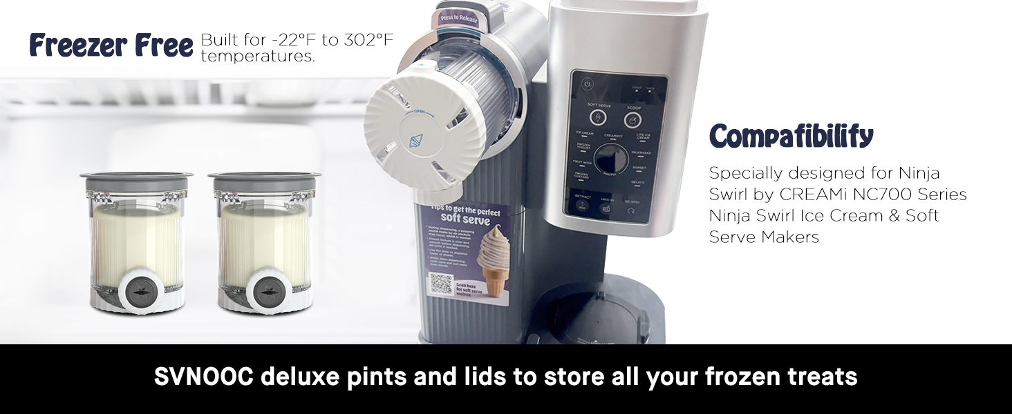 For Ninja Swirl by CREAMi NC700 Series Ice Cream & Soft Serve Makers