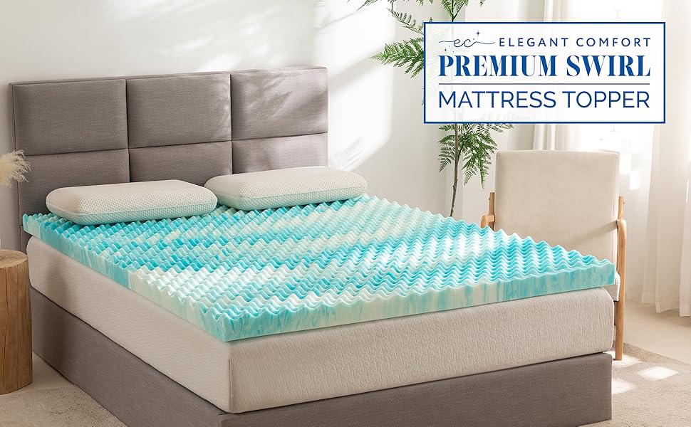 Elegant Comfort 3 Inch Mattress Topper Gel Infused Memory