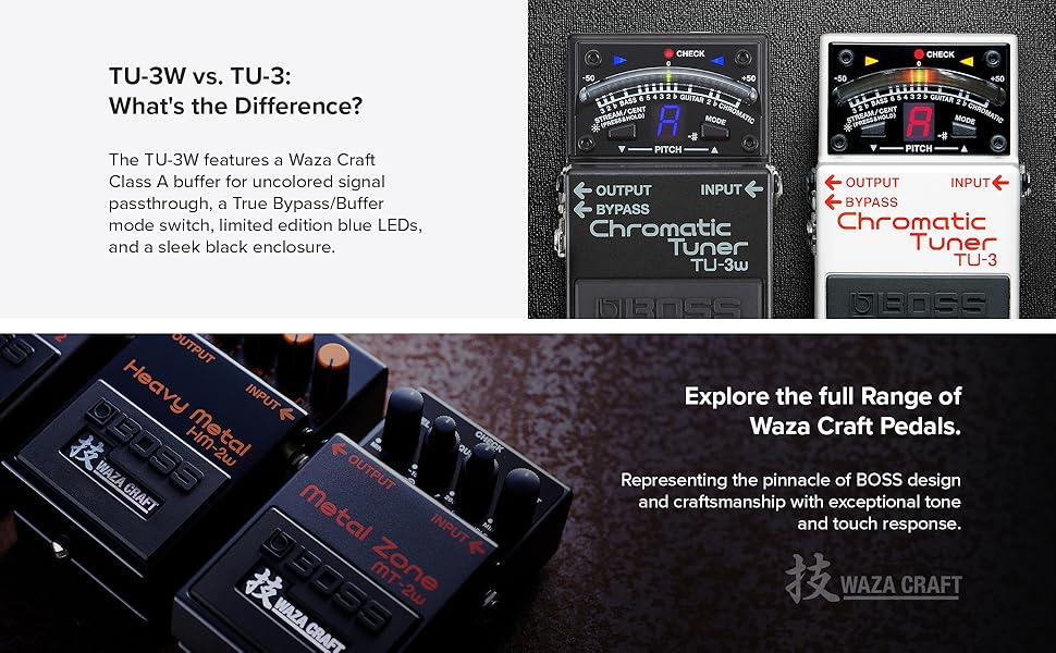 ギター TU-3w Chromatic Tuner, Buffer BOSS Amazon.co.jp: BOSS/技WAZA CRAFT TU-3W MADE IN JAPAN