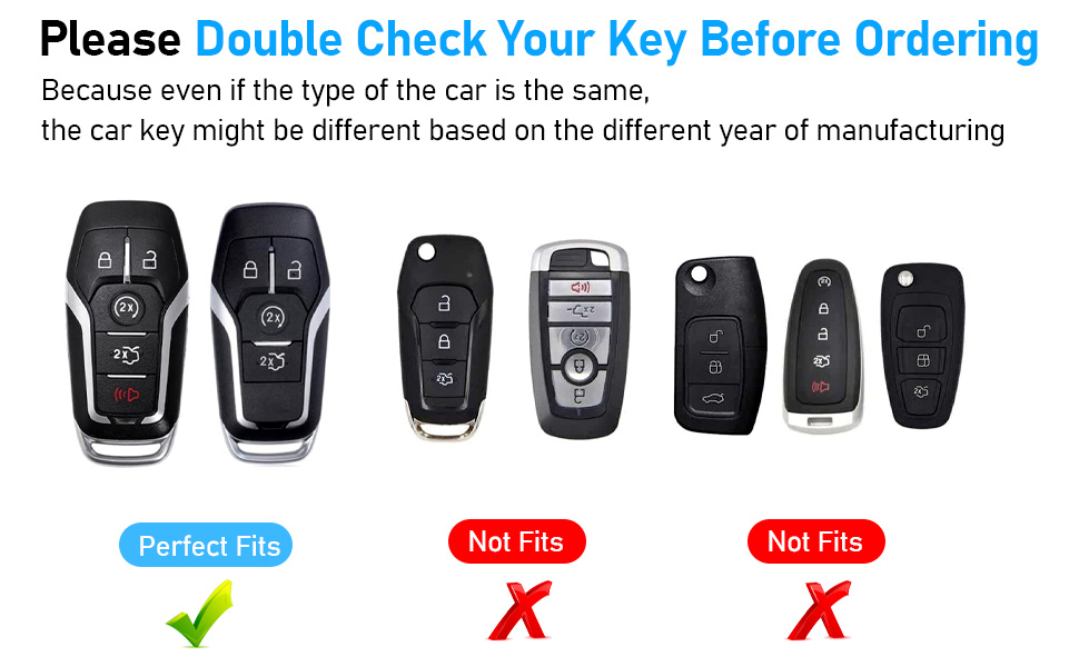 Yumzeco Compatible with Ford Mustang Key Fob Cover,Key Fob