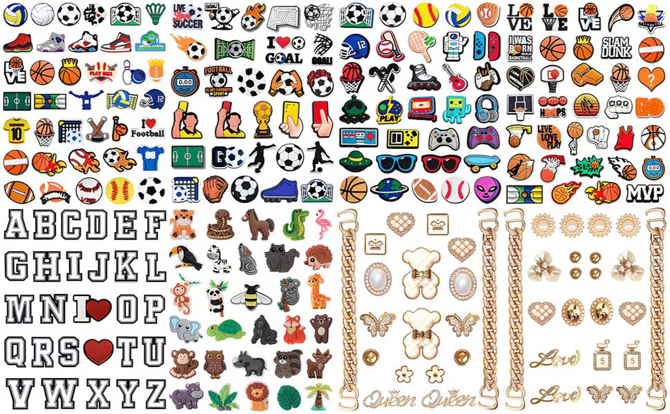 Sport Game Ball Shoe Charms