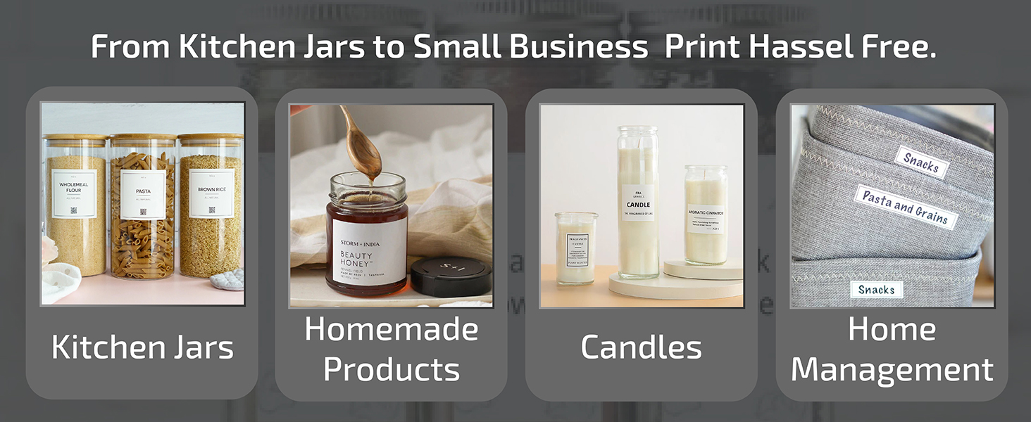 Make home organization easy – print custom labels for storage, jars, wires, and more