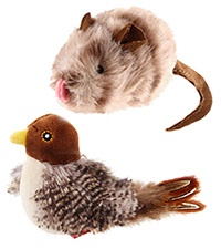 Amazon.com : PETGEEK Gigwi Bird Cat Toy Simulated Chirping