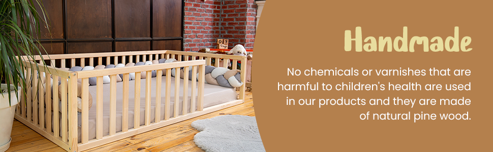 Montessori Floor Bed Frame Sturdy Modern Design