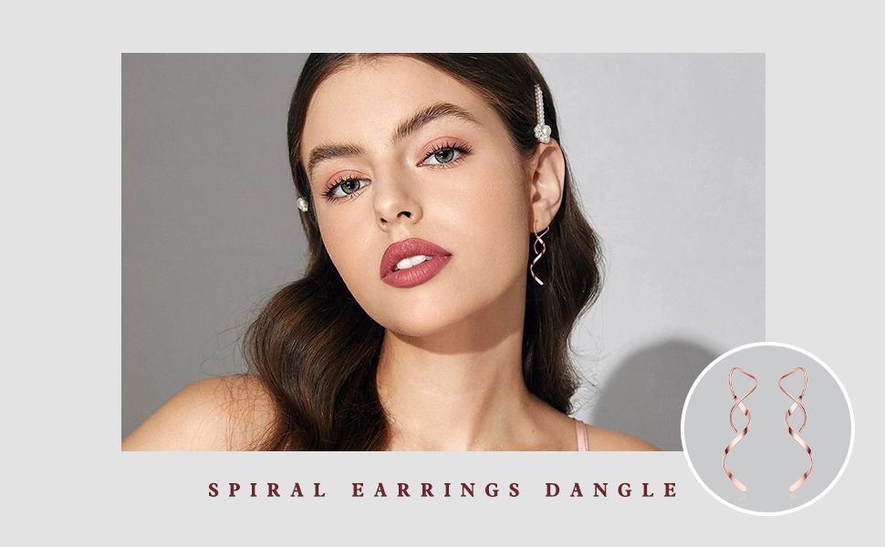 spiral earrings dangle
