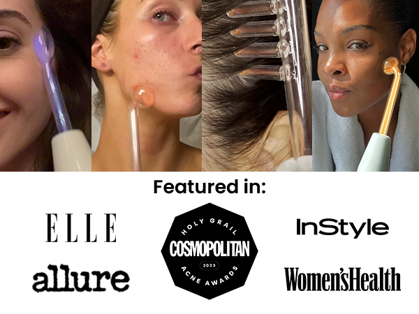 scscNuDerma Portable Handheld High Frequency Skin Therapy Wand Machine w/Neon – Anti-Aging 