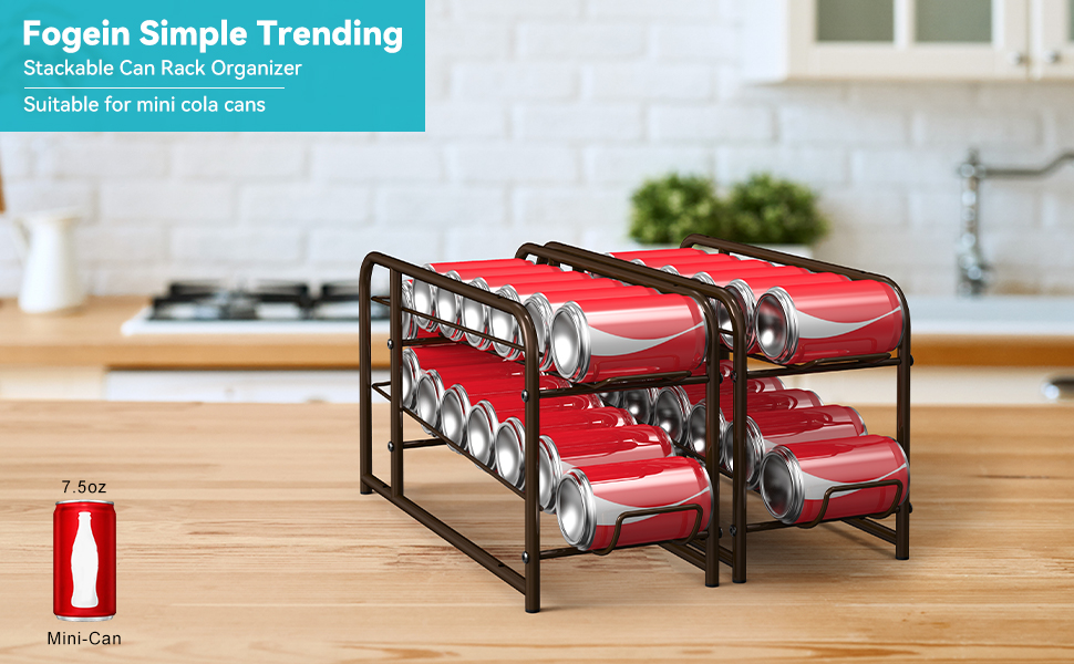 Fogein 2 Pack Stackable Soda Can Beverage Dispenser for