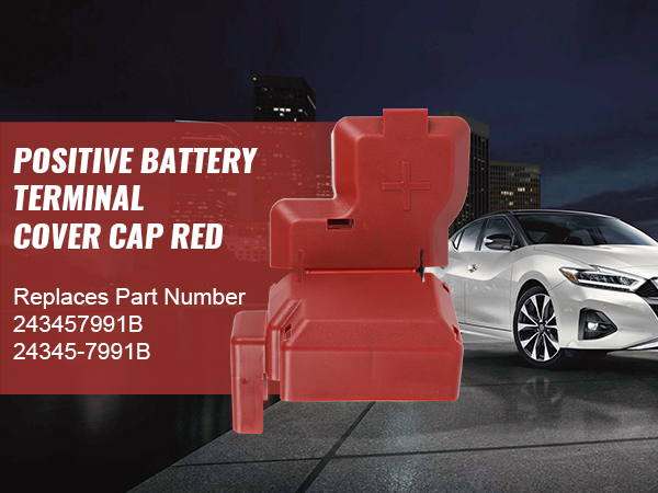 Nissan 発電ポートカバー Amazon.com: Positive Battery Terminal Cover Cap Red