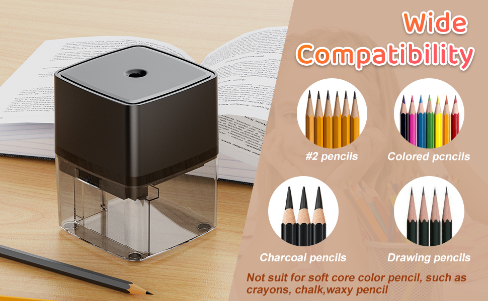 Electric Pencil Sharpener HeavyDuty Helical Blade RIYO