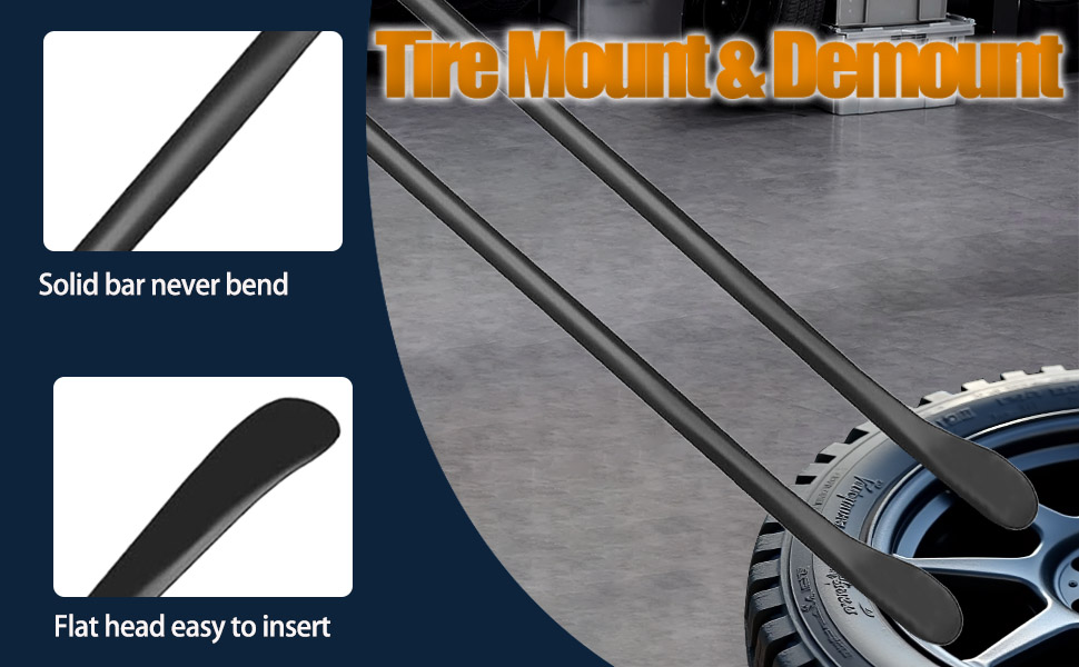 Taelakeni 2 PCS Tire Mount and Demount Tool Bars Spoon