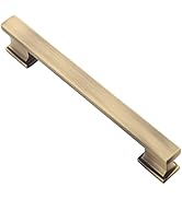 Alzassbg 10 Pack Brushed Antique Brass Cabinet Pulls, 5 Inch(128mm) Hole Centers Cabinet Handles ...