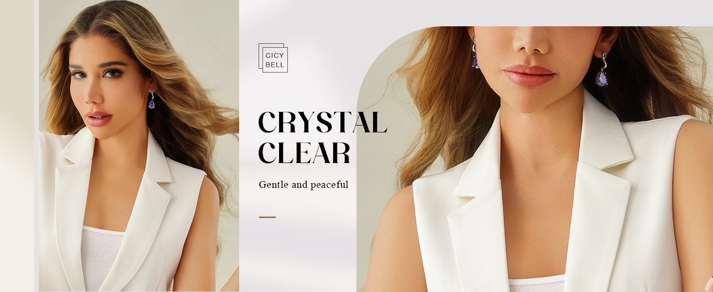 Cicy Bell Womens Platinum Plated Brass Earrings