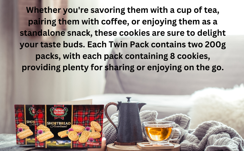 Shortbread Cookies Scottish Shortbread Traditional Tea Party Twin Pack Family Snack gift kids adult