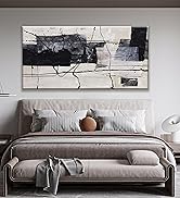 Large Abstract Wall Art Wall Decor Black And White Wall Art Living Room Canvas Picture Painting A...