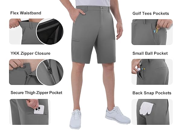 Amazon.com: Shallowlulu Men's Golf Shorts 7