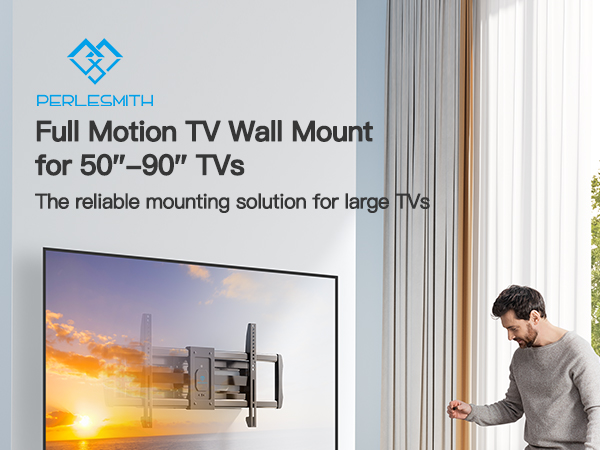 Amazon.com: PERLESMITH Full Motion TV Wall Mount for 50”-90