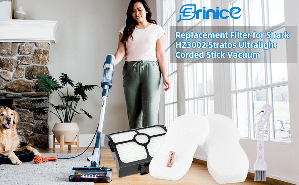 Erinice Filter Replacement for Shark HZ3002 HZ3000 Stratos