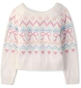 Gymboree Girls' and Toddler Long Sleeve Ballerina Bow Back Detail Sweater