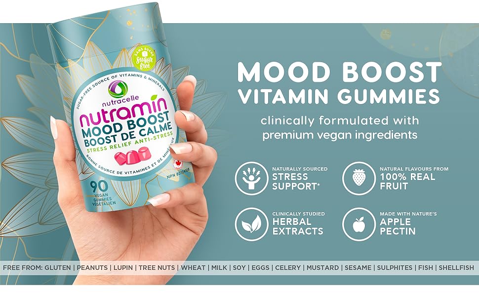 NUTRAMIN Mood Boost Stress Relief Multivitamin Gummy SugarFree