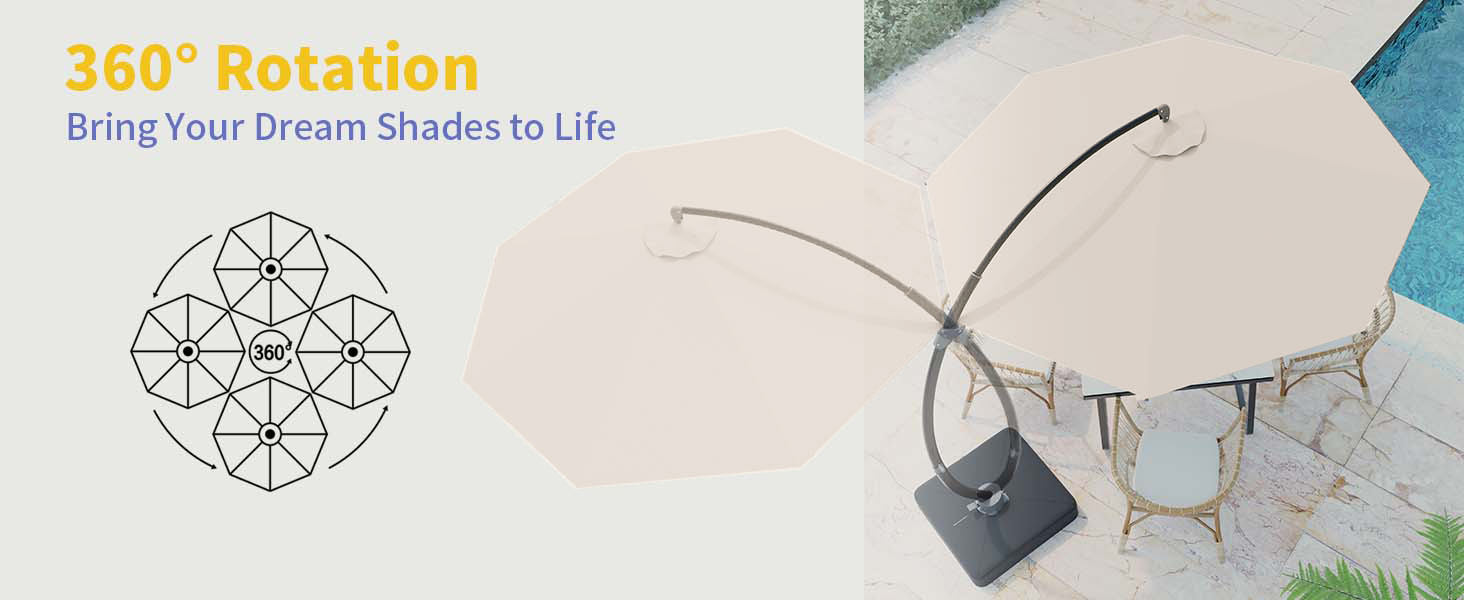 cantilever umbrella beige pc