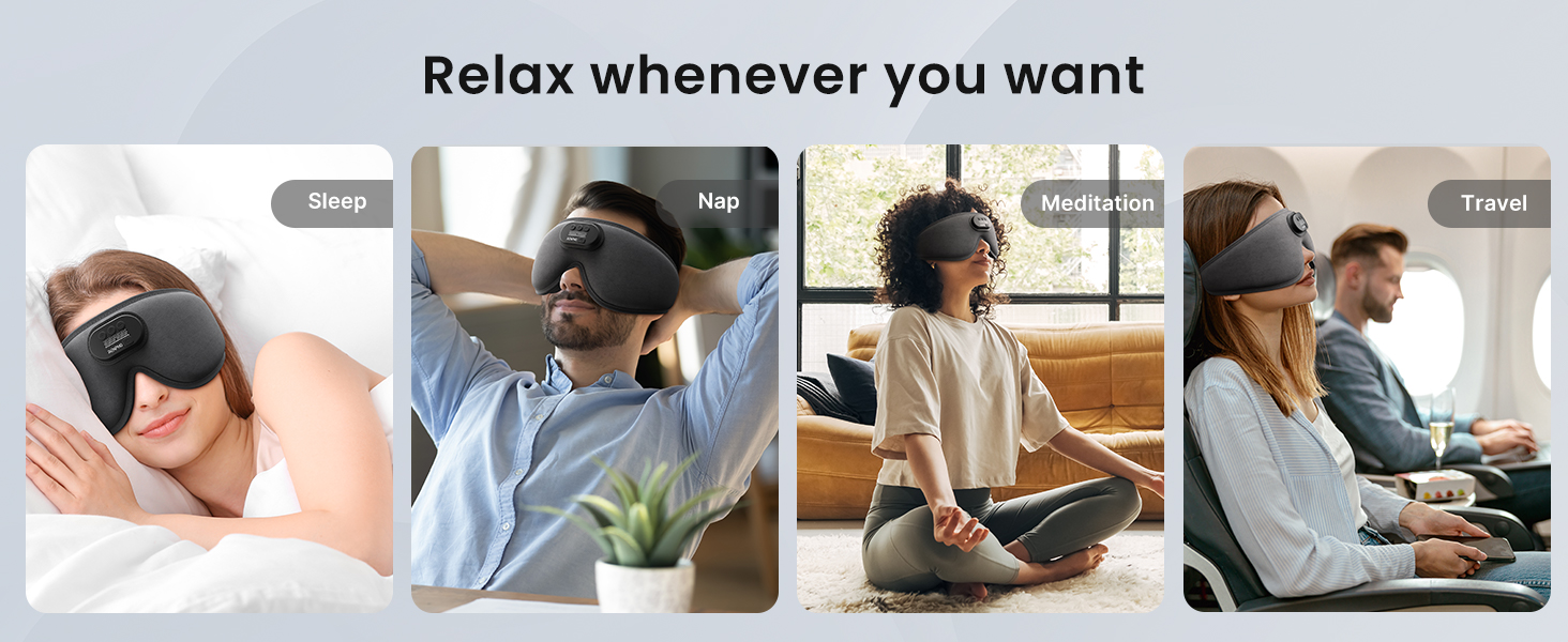 RENPHO EyeSnooze Sleep Mask Ultra Soft HD Bluetooth Sleep