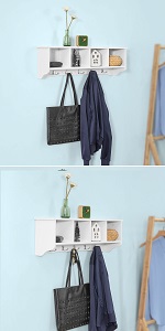 SoBuy Wall Mounted Shelf With 3 Drawers, Storage Unit, White Finish, FRG43-L-W 22 FRG48-L-W