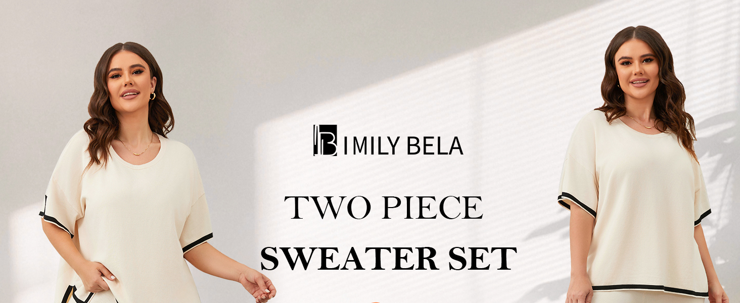Womens Plus Size Lounge Sets 2 Piece Outfits Short Sleeve Pullover Tops Wide Leg Pants Outfits