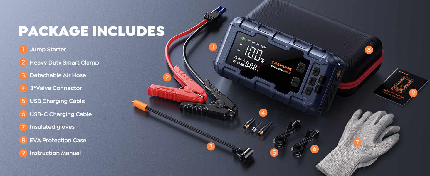 TREKURE Jump Starter with Air Compressor