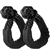 BCJCLTS Synthetic Soft Shackle 1/2 Inch x 22 Inch Rope Shackle Recovery Kit with Extra Protective...