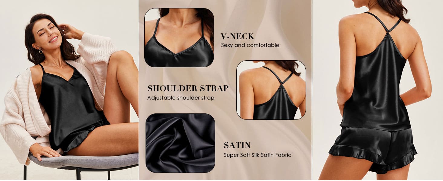 silk pajamas set for women
