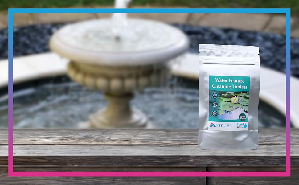 NT Labs Pond Gleam Tablets, Water Feature Cleaning Tablets, Restores