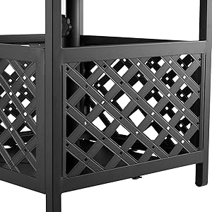 YODOLLA Parasol Bases Outdoor Umbrella Side Table With 1.58" Umbrella Hole, Umbrella Side Square Table For Deck, Pool, Garden, Black 15 outdoor umbrella side table,stand patio bistro table,beautiful side table, umbrella bistro table