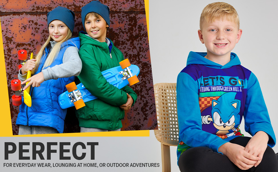 Sonic The Hedgehog Hoodie for Boys Teens