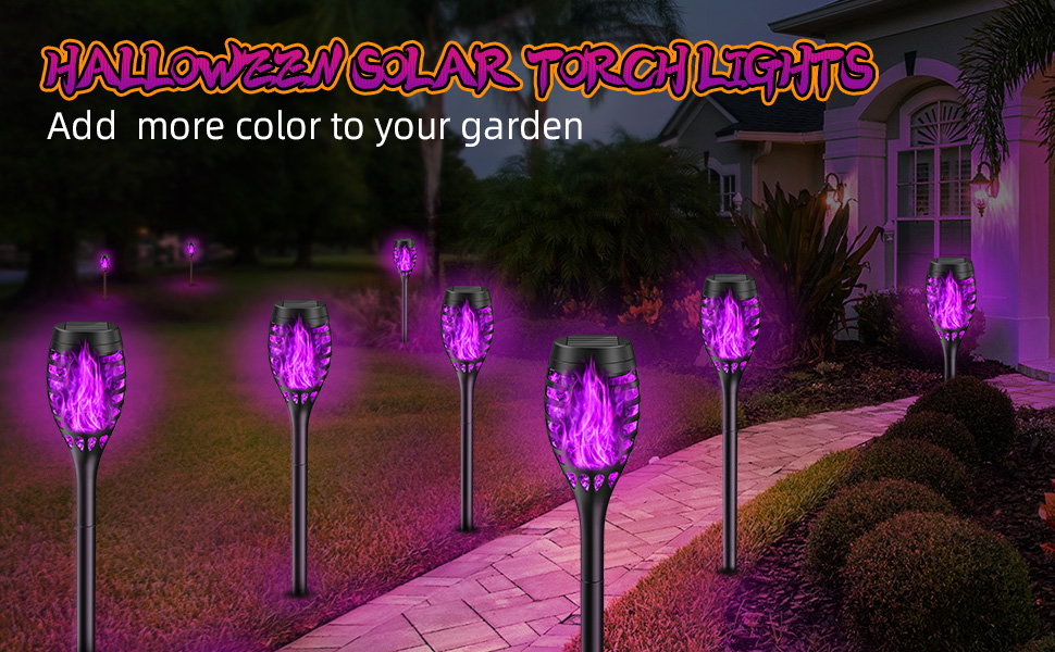 Outdoor Halloween Decorations, 10 Pack Bright Solar Halloween Lights