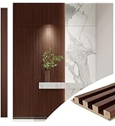 Art3d Slat Wood Wall Paneling for Interior and Ceiling Decoration - Pack of 4pcs + 1pc End-Trim, ...