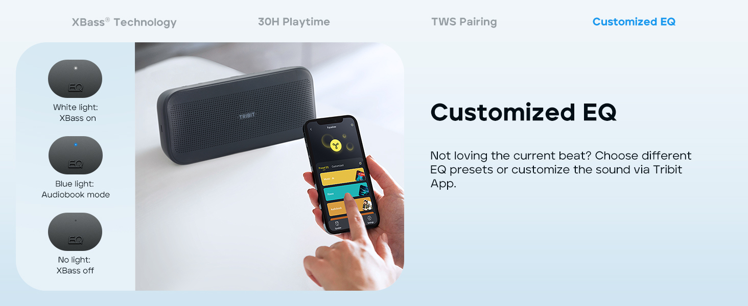 Customized EQ wireless bluetooth speaker