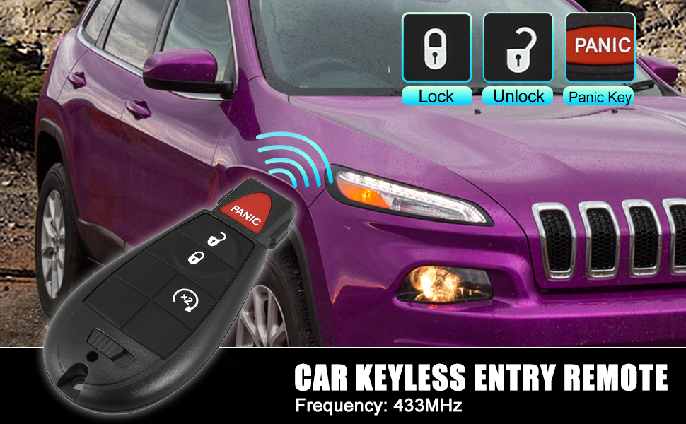 X AUTOHAUX Replacement Keyless Entry Remote Car Key Fob GQ4