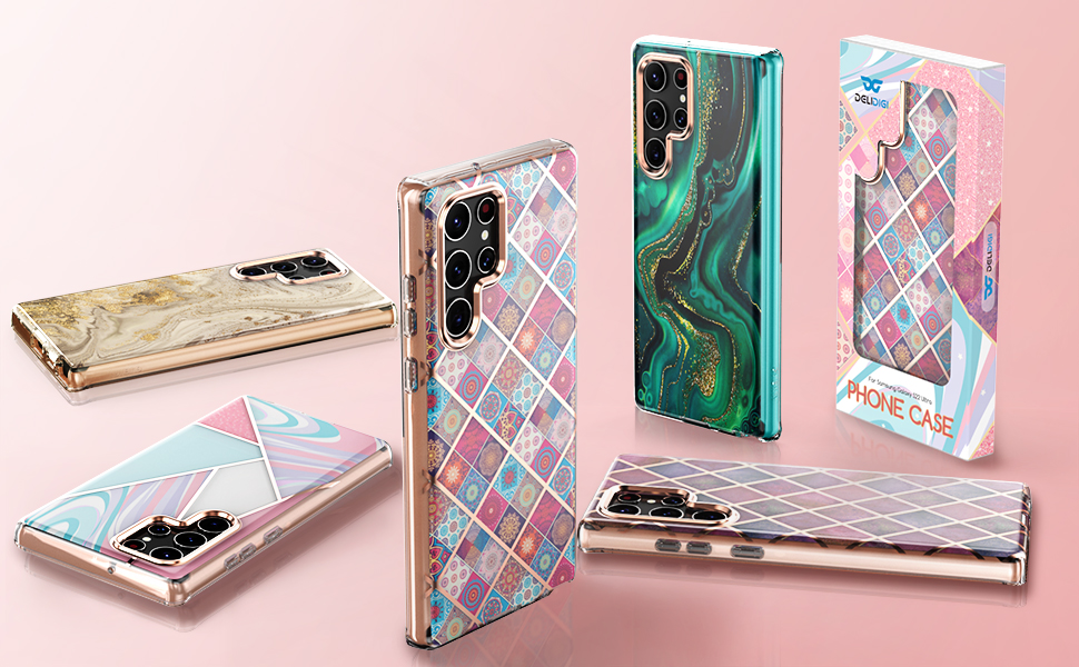 Delidigi for Samsung Galaxy S22 Ultra Case, Stylish DualLayer