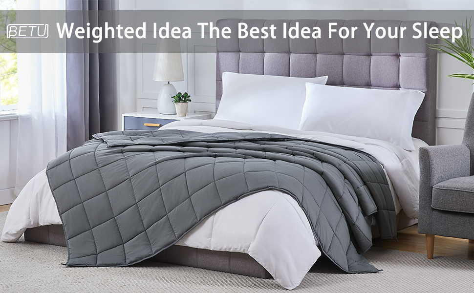 BETU Weighted Blanket 12 pounds for Adult Heavy Blanket