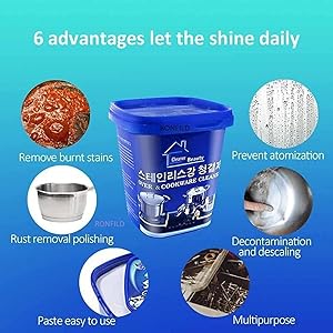 Stainless Steel Cleaner for Removing Tough Stains Rust or Scale