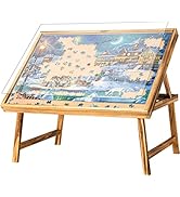 Becko US Jigsaw Puzzle Table for Adults with PVC Cover, Original Standard Wooden Jigsaw Puzzle Pl...