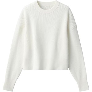 ⭐︎新品⭐︎Black&White スプリングセーター Amazon | 無印良品 婦人 洗える畦編みショート丈クルーネック