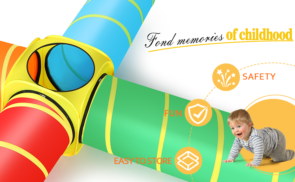 PigPigPen Kids Tunnel for Toddlers,Pop Up Play Tunnel Tent