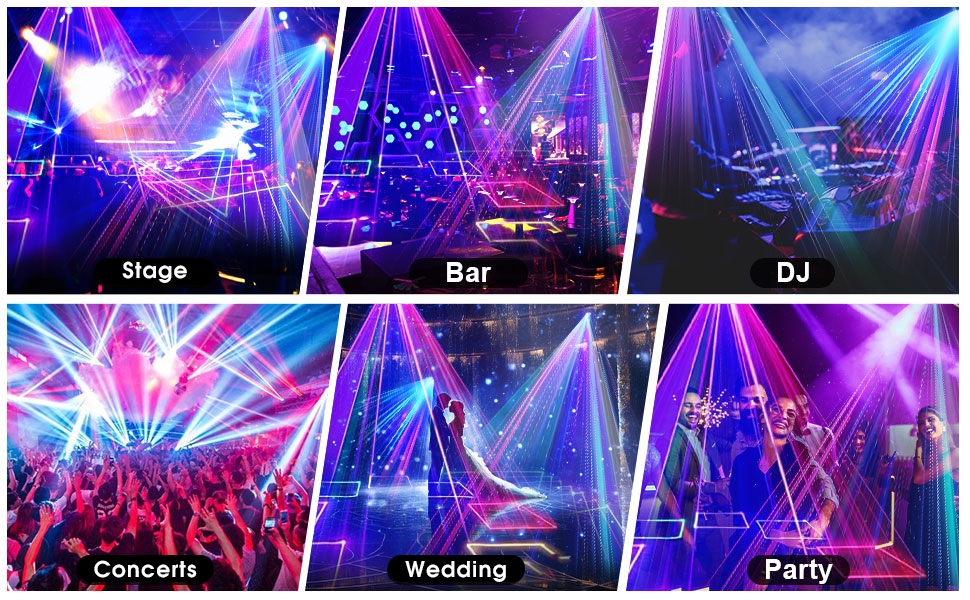 Amazon.co.jp: PAIFIEVD 3D RGBビームプロジェクターライト