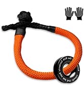 BCJCLTS Long Synthetic Soft Shackle & Winch Recovery Ring Kit, 1'' x 36'' Recovery Soft Shackle(6...